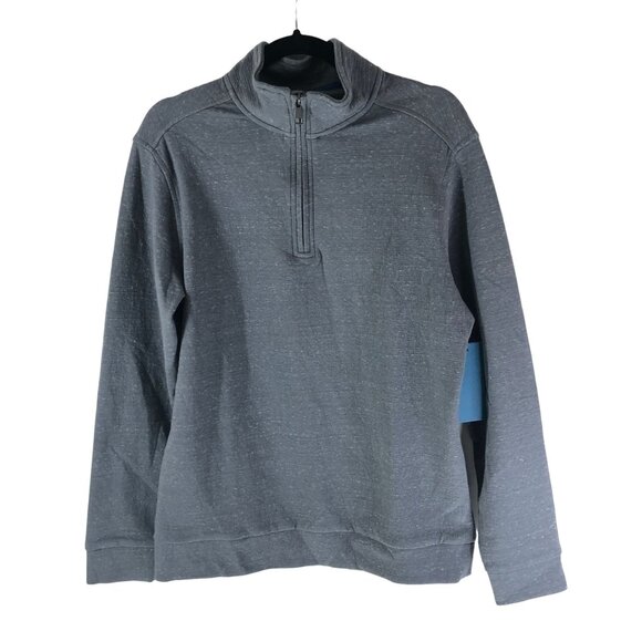 Fairlane Mens Grey Quarter-Zip Pullover Sweatshirt Size S - Picture 1 of 6
